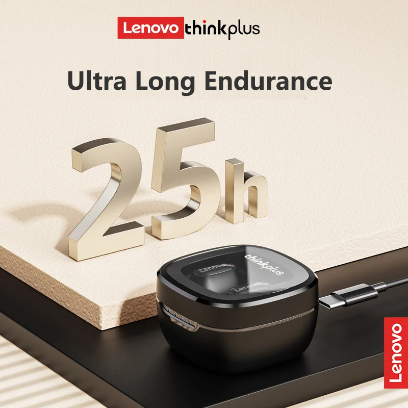 Lenovo TWS Bluetooth Earphones, Mini Wireless In Ear Headphones, Music Game Noise Cancelling Earbuds