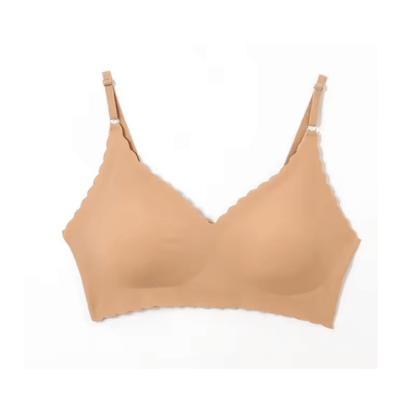 Seamless Ice Silk Wirefree Bra With Wavy Edge And Light Padded Comfort 4