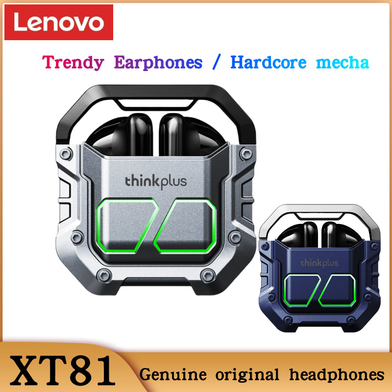 Lenovo Wireless Headphones TWS 5.3 Bluetooth Earphones, HIFI Stereo Gaming Earbuds, Noise Cancelling Sports Headset