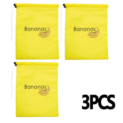Durable Yellow Banana Storage Bags Insulated Fruit  Vegetable FreshKeep Bundle With Pocket Drawstri 8