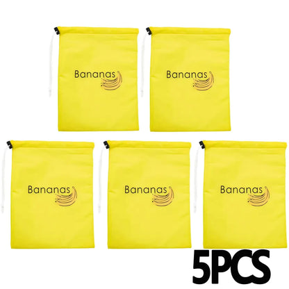 Durable Yellow Banana Storage Bags Insulated Fruit  Vegetable FreshKeep Bundle With Pocket Drawstri 9