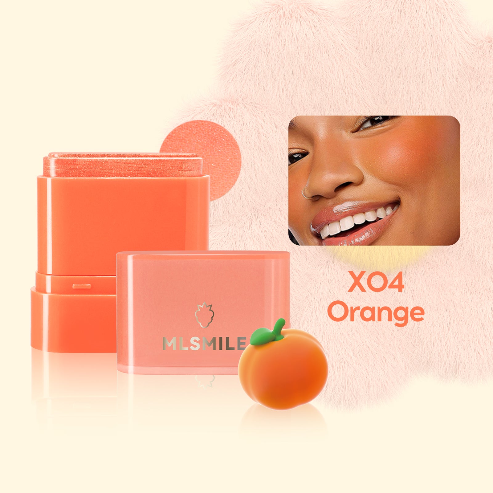 2in1 Flat Tube Fruit Blush  Lipstick Stick Easy To Apply Highlighter  Contour MultiUse Lip  Cheek M 8