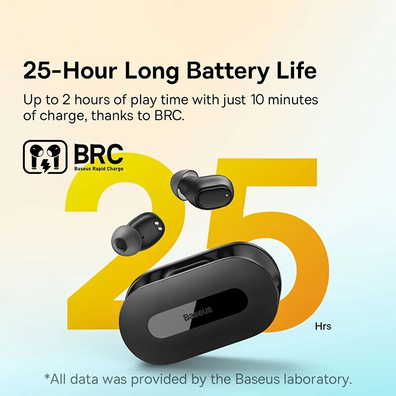 Baseus Bowie TWS Earphone Bluetooth 5.3, Wireless Sports Headset, Fast Charge Mini in Ear Earbuds