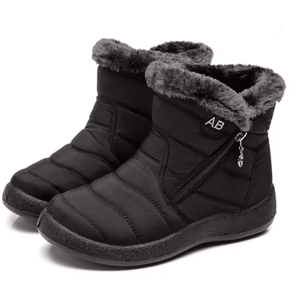 Waterproof Fur Lined Winter Boots For Women With Zipper Closure 1