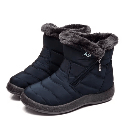 Waterproof Fur Lined Winter Boots For Women With Zipper Closure 2
