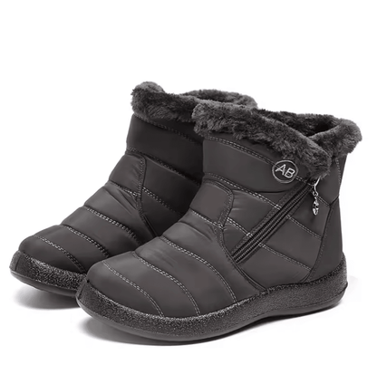 Waterproof Fur Lined Winter Boots For Women With Zipper Closure 4