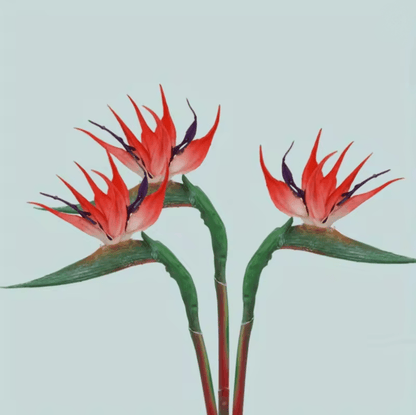 Artificial Bird Of Paradise Flowers With Long Stems For Tropical Home And Party Decor 3