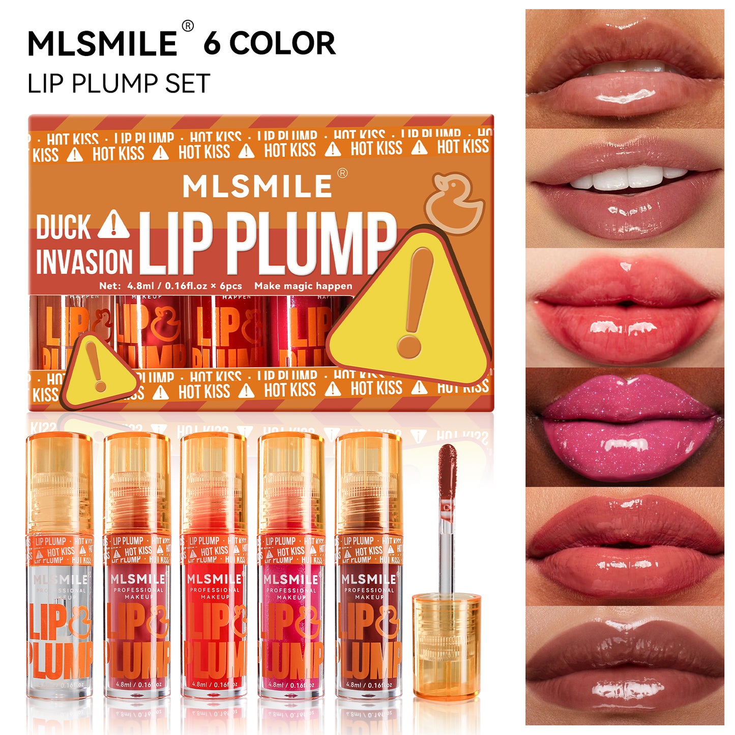 Plump Lip Gloss Set Pearl Mirror Finish Long Lasting Moisturizing Lip Balm Liquid Mouth Red Lip Gla 5