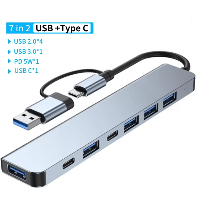USB C Multi Hub Adapter With Card Reader Audio And USB Expansion For Macbook And Laptop 1