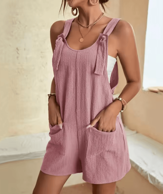 Womens Sleeveless Casual Summer Jumpsuit With Pockets For Street And Office Wear 1