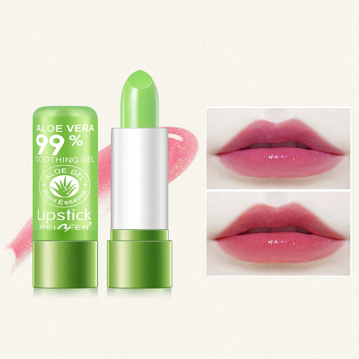 Aloe Vera ColorChanging Lip Balm Moisturizing Waterproof AntiDryness Temperature Activated Lipstick 1