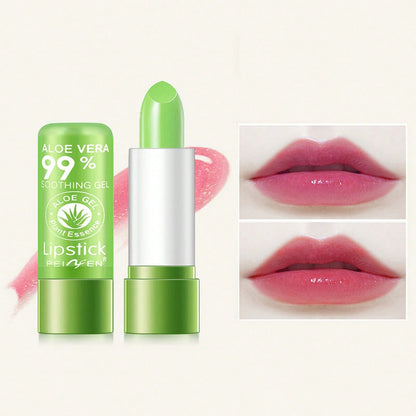 Aloe Vera ColorChanging Lip Balm Moisturizing Waterproof AntiDryness Temperature Activated Lipstick 1