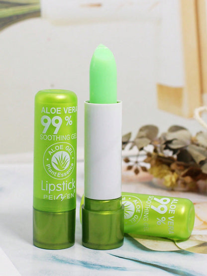 Aloe Vera ColorChanging Lip Balm Moisturizing Waterproof AntiDryness Temperature Activated Lipstick 3