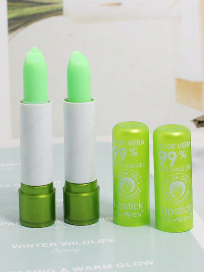 Aloe Vera ColorChanging Lip Balm Moisturizing Waterproof AntiDryness Temperature Activated Lipstick 4