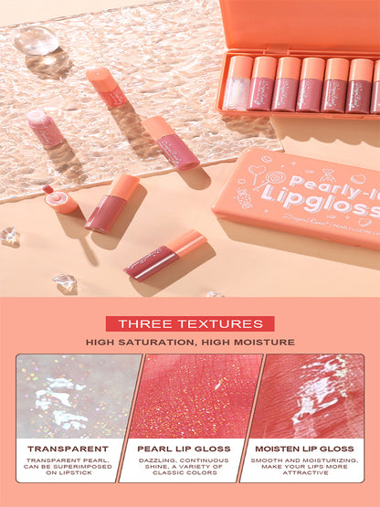 Orange Water Sample Lip Glaze Lipstick Set Moisturizing Vibrant Lip Gloss Lip Gloss Dye Lipstick Gi 4