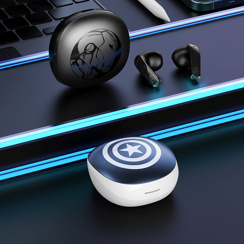 Disney Vintage Wireless Bluetooth Earphones, TWS Headphones, Noise Cancelling Earbuds with Microphone