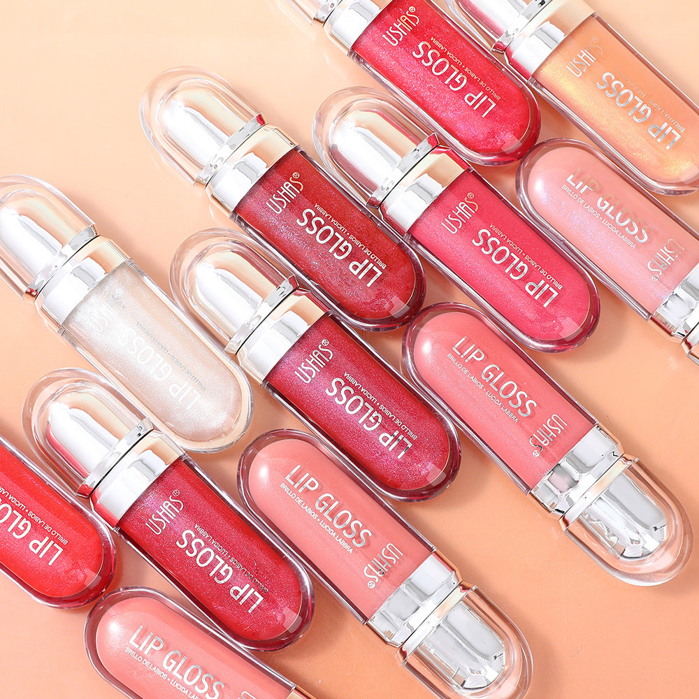 Mirror Fine Flash Liquid Lipstick, Pearlescent Color Lip Gloss, Waterproof Sweatproof, Non-Stick Cup Lip Gloss
