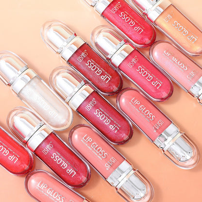 Mirror Fine Flash Liquid Lipstick, Pearlescent Color Lip Gloss, Waterproof Sweatproof, Non-Stick Cup Lip Gloss