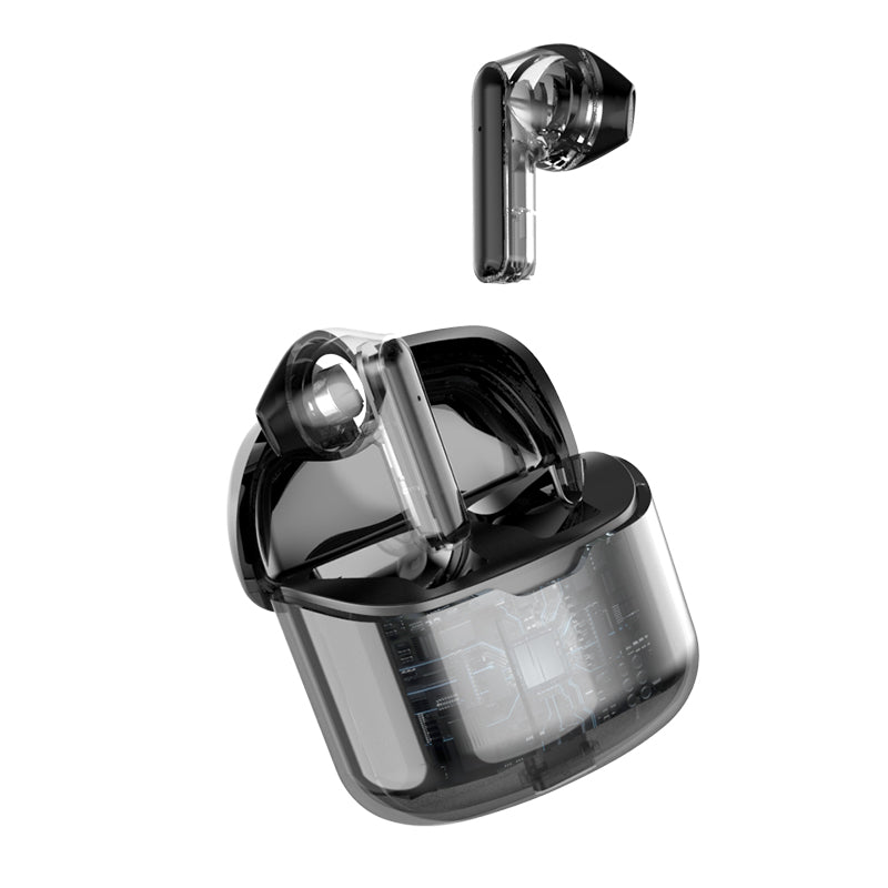Bluetooth 5.4 Noise Cancelling TWS Earbuds, Futuristic Wireless Design, Ultra Low Power Headphones for Music and Calls