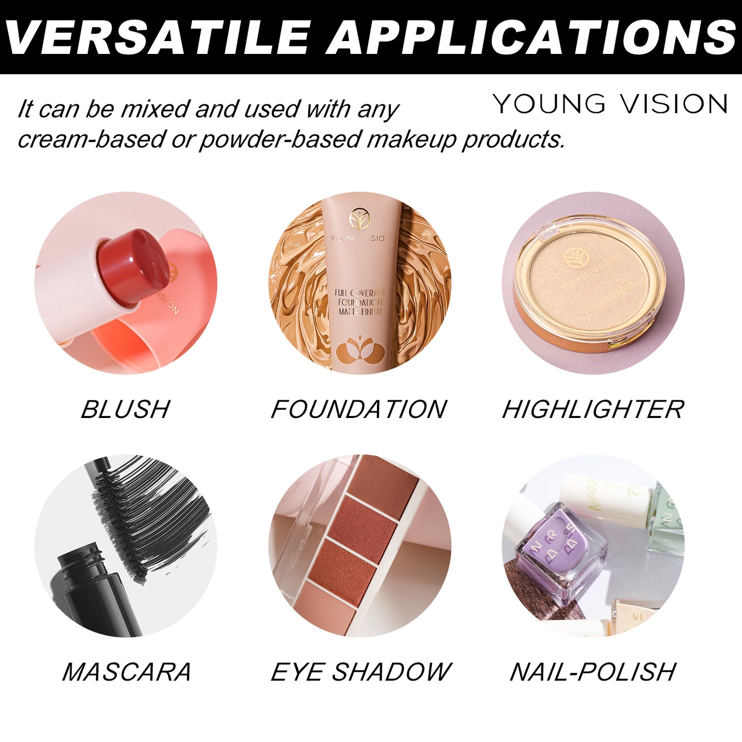 Professional Cosmetic Mixture Essence Liquid Cream Powder Eyeliner Blusher Diluent Nail Polish Eye  3