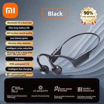 Xiaomi Bone Conduction Bluetooth Headphones, IPX8 Waterproof Wireless Neckband for Swimming, Cycling, Running Non In Ear