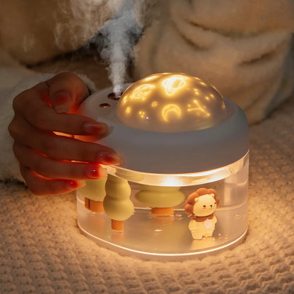 Portable Projection Lamp  Wireless Air Humidifier USB Rechargeable Colorful Night Light Purifying F 2