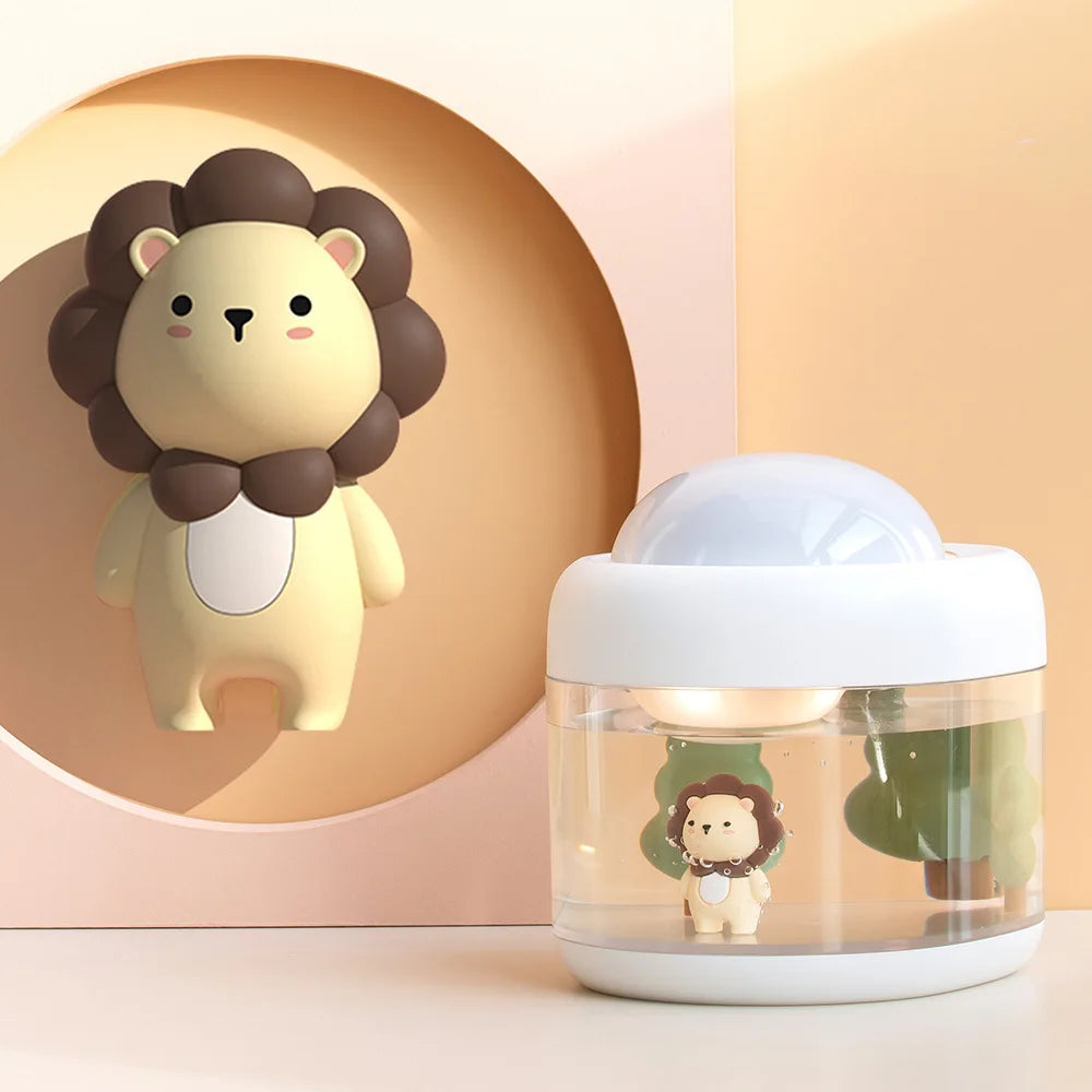 Portable Projection Lamp  Wireless Air Humidifier USB Rechargeable Colorful Night Light Purifying F 4