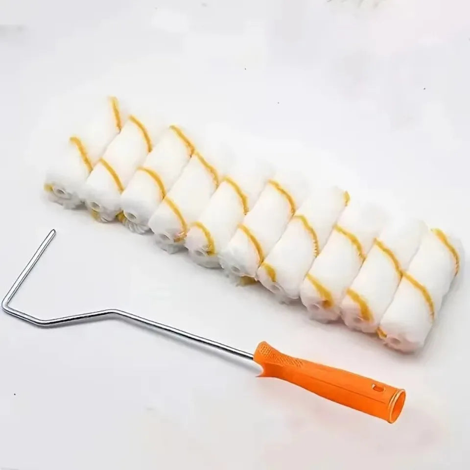 Small Corner Paint Roller Kit Core Small Roller Bracket  LintFree Polyester Blend Cover For Smooth  3