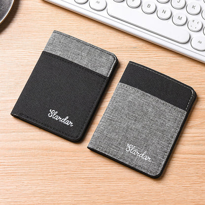 Men Ultra Thin Anti Demagnetization Wallet, Slim Card Bag, Driver's License Case for College and Daily Use