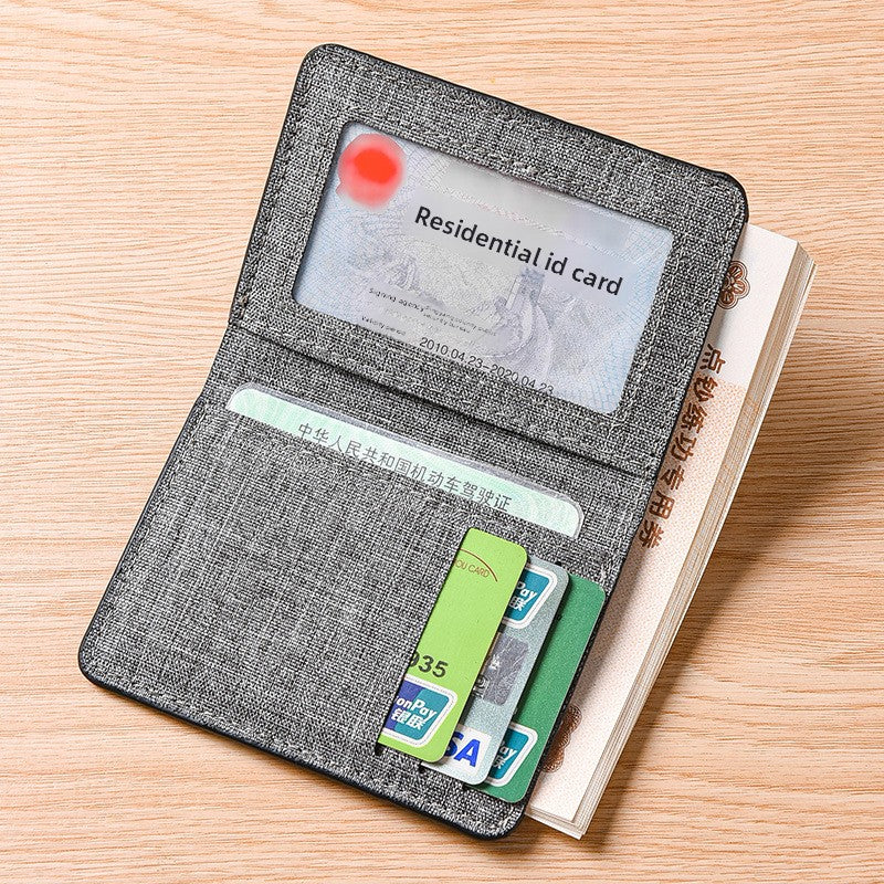 Men Ultra Thin Anti Demagnetization Wallet, Slim Card Bag, Driver's License Case for College and Daily Use
