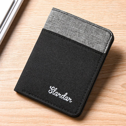 Men Ultra Thin Anti Demagnetization Wallet, Slim Card Bag, Driver's License Case for College and Daily Use