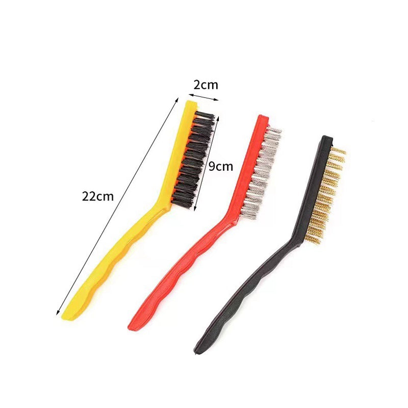 Stainless Steel  Brass Cleaning Brush Set Polishing Rust Remover Metal Wire Burring Tool For Home A 3