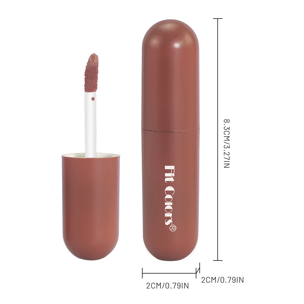 Matte Non Stick Chocolate Lip Gloss, Long Lasting Easy Color Velvet Finish, Waterproof Glaze for Smooth Hydrated Lips
