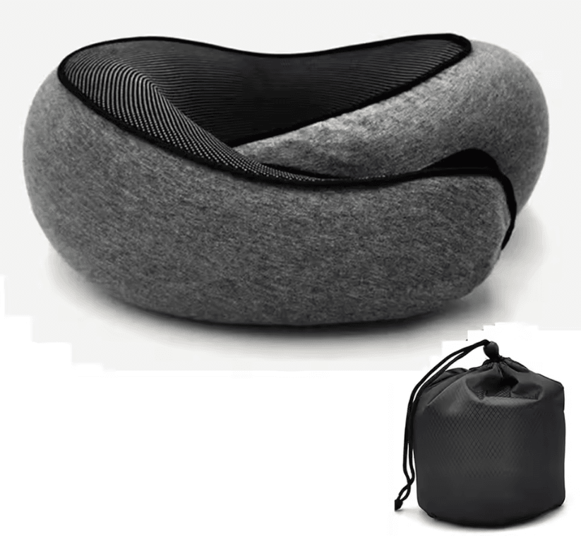 Memory Foam Travel Neck Pillow With Adjustable UShaped Snail Design 4
