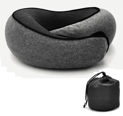 Memory Foam Travel Neck Pillow With Adjustable UShaped Snail Design 4