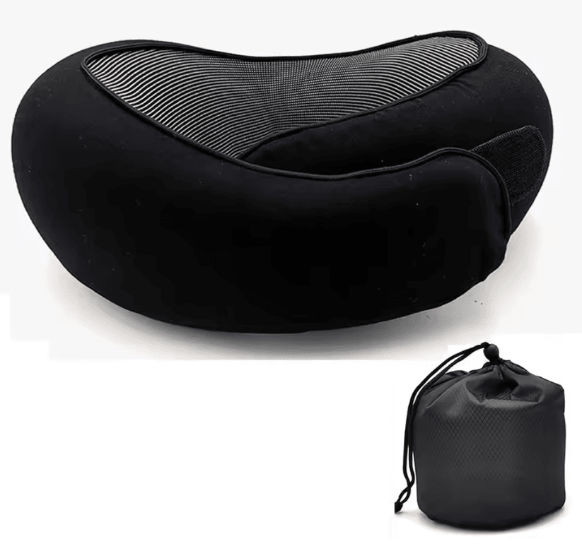Memory Foam Travel Neck Pillow With Adjustable UShaped Snail Design 5