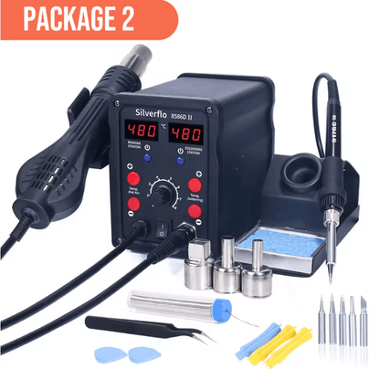 2 In 1 Silverflo 8586D Hot Air And Soldering Station With Dual Digital Display 3