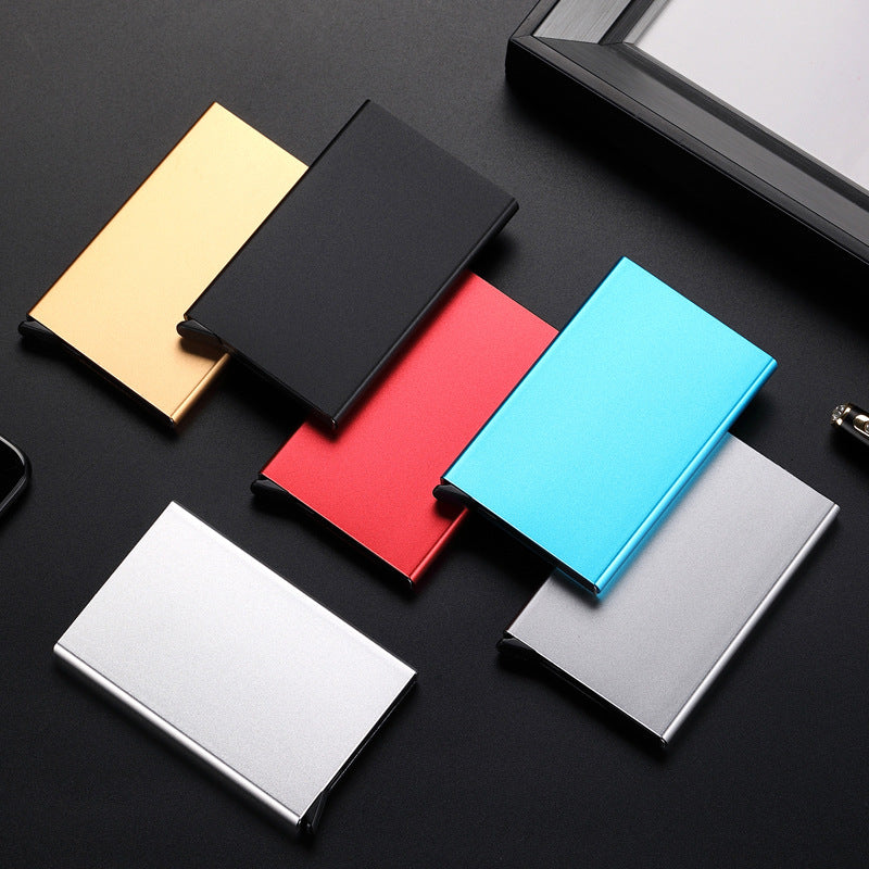 Smart Aluminium Metal Wallet, RFID ID Credit Card Holder Case, Thin Pop-up Cardholder Wallets for Men