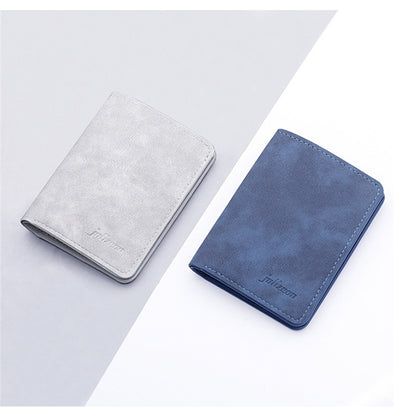 Mini Thin Men Wallet PU Leather Card Holder, Short Vertical Coin Pouch, New Style Slim Purse for Men Compact Design