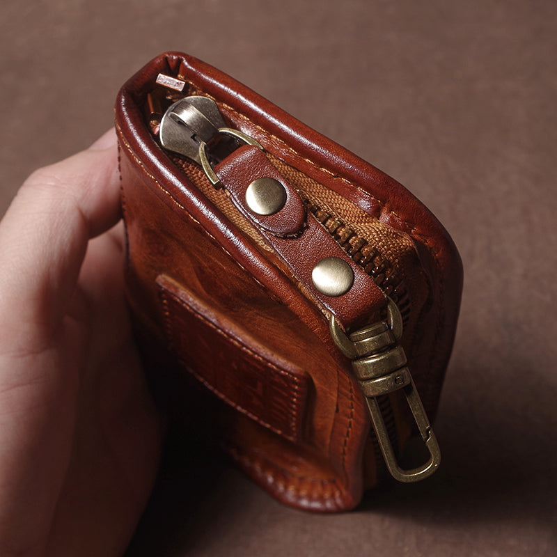 GURO Luxury Genuine Leather Key Case Organizer, Multipurpose Wallet Coin Purse, Card Holder for Men Women