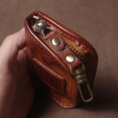 GURO Luxury Genuine Leather Key Case Organizer, Multipurpose Wallet Coin Purse, Card Holder for Men Women