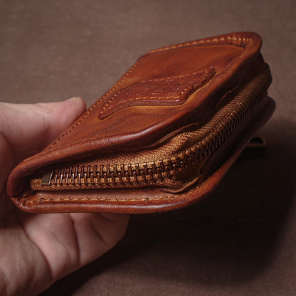 GURO Luxury Genuine Leather Key Case Organizer, Multipurpose Wallet Coin Purse, Card Holder for Men Women