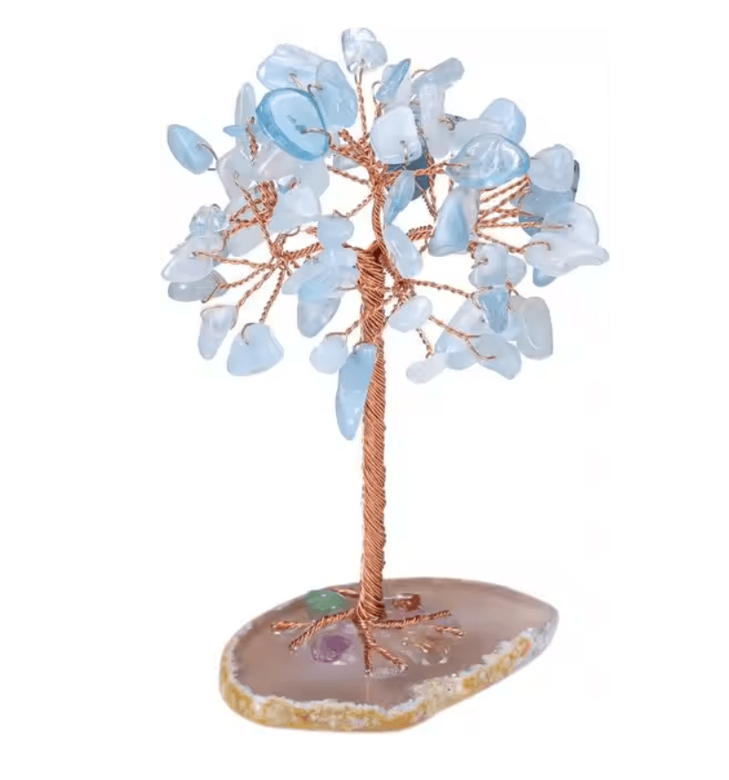 Mini Gemstone Crystal Tree With Agate Base For Abundance And Decor 5