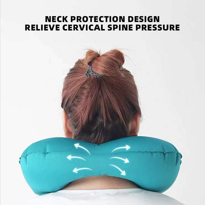 UShape Travel Pillow For Airplane Car  Outdoor Portable Foldable  FastInflating Comfort Pillow 3