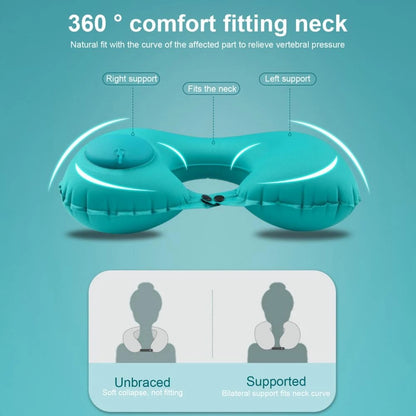 UShape Travel Pillow For Airplane Car  Outdoor Portable Foldable  FastInflating Comfort Pillow 2