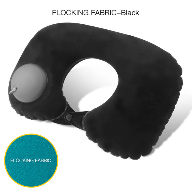 UShape Travel Pillow For Airplane Car  Outdoor Portable Foldable  FastInflating Comfort Pillow 8