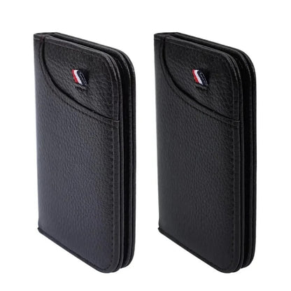 PU Leather Mini ID Credit Card Wallet for Men, Slim Portable Small Wallet, Thin Soft Card Holder Purse