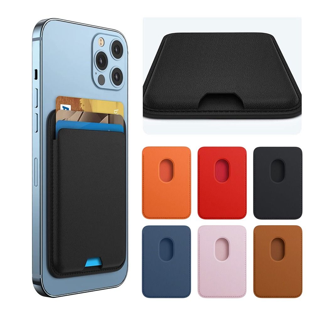 RFID Blocking Thin Wallet for iPhone 14 13, Magnetic Card Holder Wallet Stand, MagSafe ID Card Holder Case