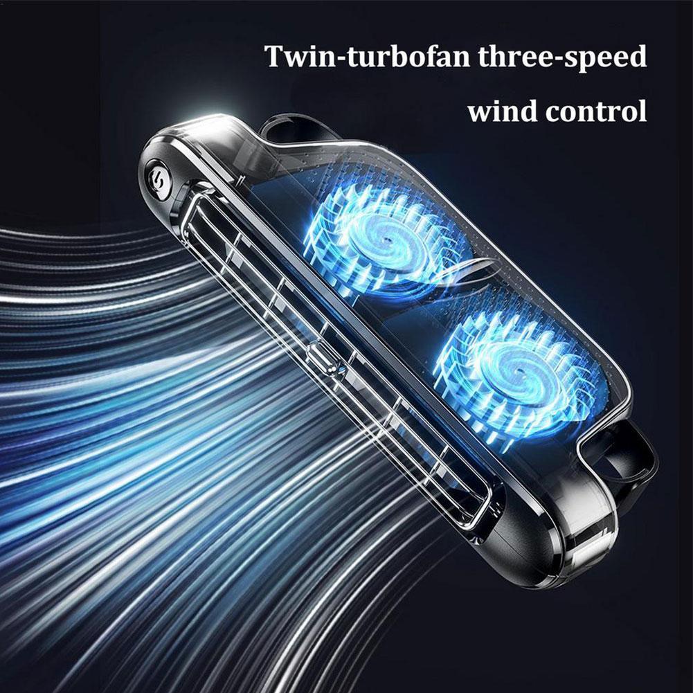 Car Cooling Fan with USB Charging – 3 Speeds (5V/2A) & Large Wind Headrest Fan for All Cars