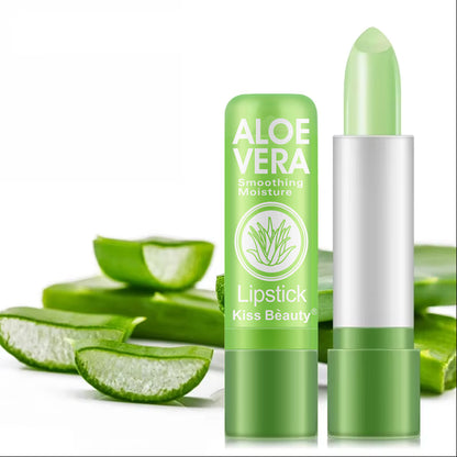 Aloe Vera Moisturizing Lipstick, Lasting Nutritional Repair Lipsticks with Color Changing & Waterproof Formula